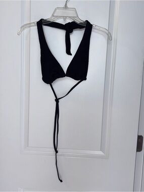 Women’s wild fable Black Ribbed Triangle Bikini Top Size: XS